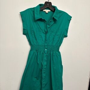 Monteau los angle green midi dress